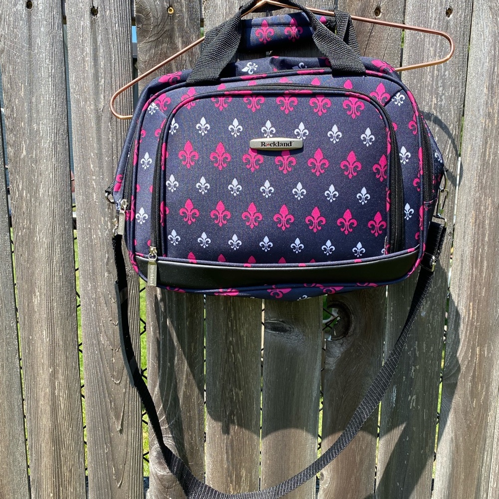 Rockland Black and Pink Carry-On Bag
